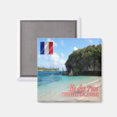zNC008 ILE DES PINS, NIEUW CALEDONIË, Fridge Magneet (Voorkant / Achterkant)