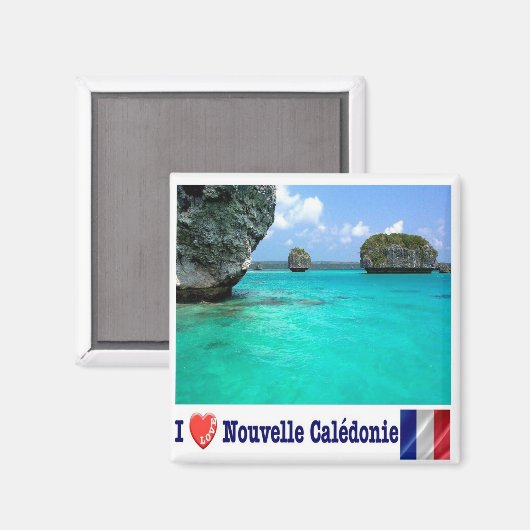 zNC010 ILE DES PINS, NEW CALEDONIA I Love, Fridge Magneet (Voorkant / Achterkant)