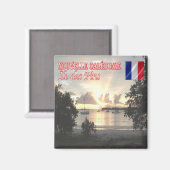 zNC011 ILE DES PINS Sunset, NEW CALEDONIA, Fridge Magneet (Voorkant / Achterkant)