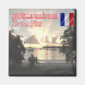 zNC011 ILE DES PINS Sunset, NEW CALEDONIA, Fridge Magneet (Voorkant)