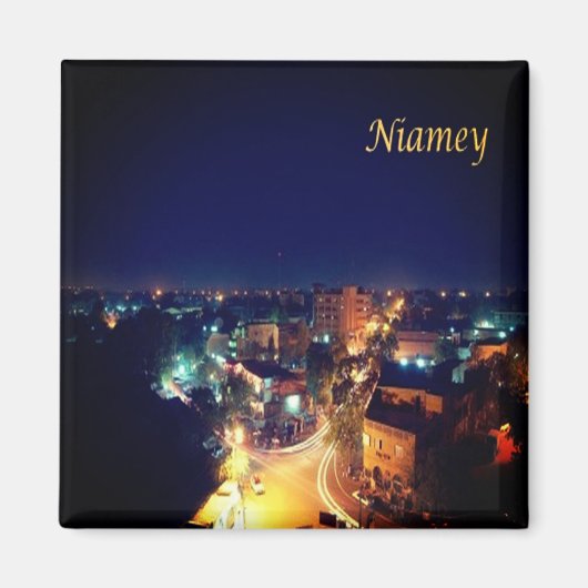 zNE003 NIAMEY van Night, NIGER, Afrika, Fridge Magneet (Voorkant)