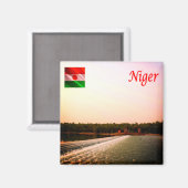 zNE005 NIGER,River Barriage Nimaey, Afrika, Fridge Magneet (Voorkant / Achterkant)