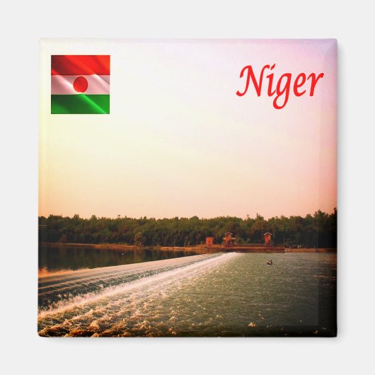zNE005 NIGER,River Barriage Nimaey, Afrika, Fridge Magneet (Voorkant)