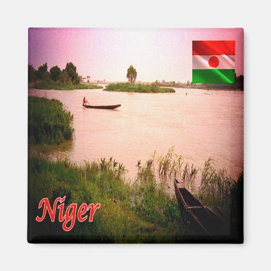 zNE006 NIGER, River, Africa, Fridge Magneet (Voorkant)