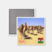 zNE007 NIGER, Oasis Bilma, Afrika, Fridge Magneet (Voorkant / Achterkant)
