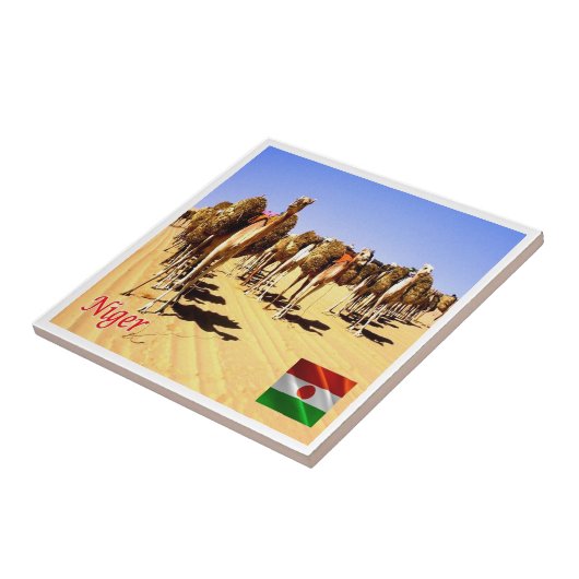 zNE007 NIGER, Oasis Bilma, Afrika, Tegeltje (Zijkant)