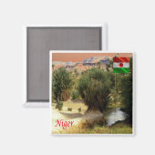 zNE008 NIGER, Oasis Bilma, Afrika, Fridge Magneet (Voorkant / Achterkant)