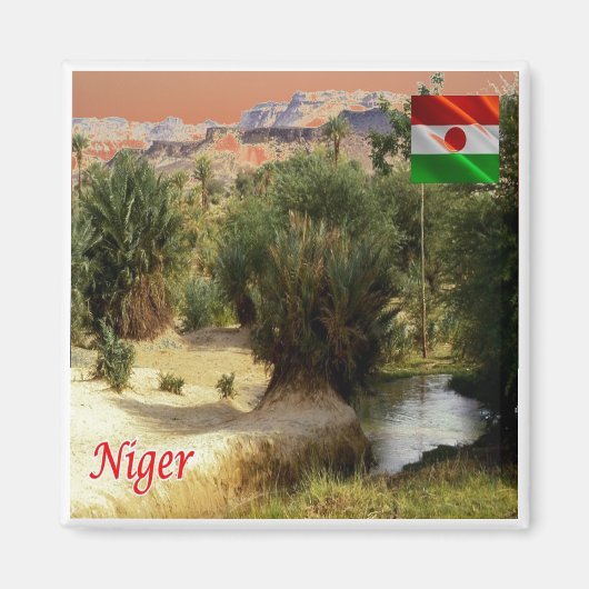 zNE008 NIGER, Oasis Bilma, Afrika, Fridge Magneet (Voorkant)