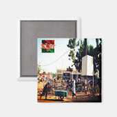 zNE009 NIGER, Place Djibo Bakary Walraven, Fridge Magneet (Voorkant / Achterkant)