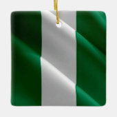 zNG002 NIGERIA, Zwaaiende Vlag, Afrika, Keramisch Ornament (Voorkant)