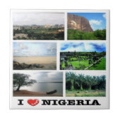 zNG011 NIGERIA I Love, Mozaïek, Afrika, Tegeltje (Voorkant)