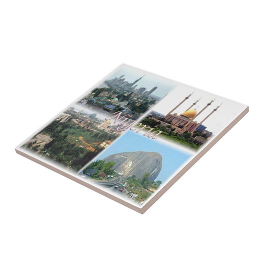 zNG012 NIGERIA, Mozaïek, Afrika, Tegeltje (Zijkant)