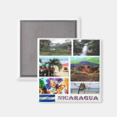 zNI003 NICARAGUA, Mosaic, Amerika, Fridge Magneet (Voorkant / Achterkant)