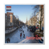 zNL007 AMSTERDAM panorama, Nederland Tegeltje (Voorkant)