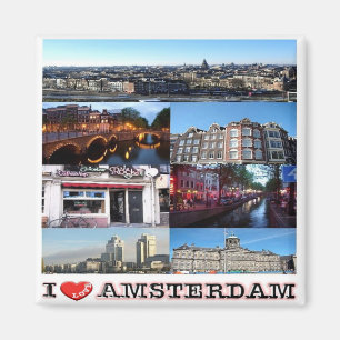 zNL012 AMSTERDAM "I Love", Fridge Magneet