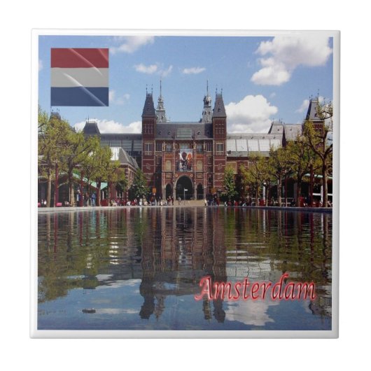 zNL015 RIJKSMUSEUM Amsterdam, Nederland Tegeltje (Voorkant)