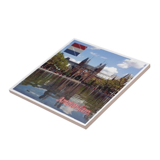 zNL015 RIJKSMUSEUM Amsterdam, Nederland Tegeltje (Zijkant)