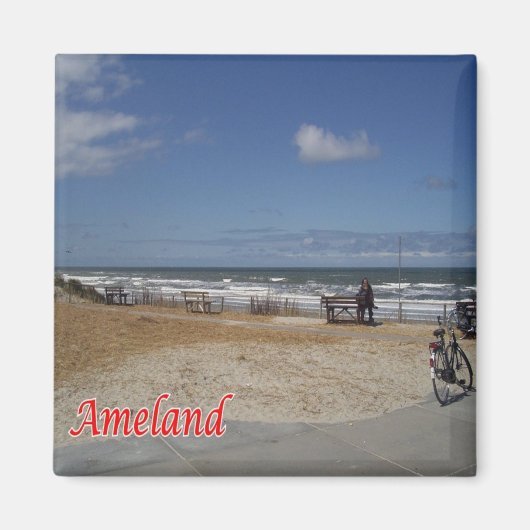 zNL016 AMELAND, Frisian Islands, Holland, Fridge Magneet (Voorkant)