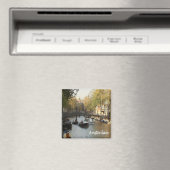 zNL017 AMSTERDAM bevaarbaar kanaal, Fridge Magneet (Insitu (Vaatwasser))