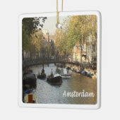 zNL017 AMSTERDAM bevaarbaar kanaal, Keramisch Ornament (Links)
