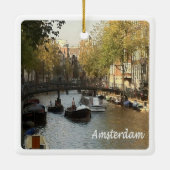 zNL017 AMSTERDAM bevaarbaar kanaal, Keramisch Ornament (Achterkant)