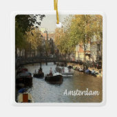 zNL017 AMSTERDAM bevaarbaar kanaal, Keramisch Ornament (Voorkant)
