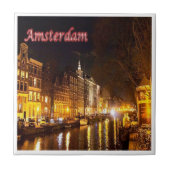 zNL018 AMSTERDAM landschapsnacht, Holland, Tegeltje (Voorkant)