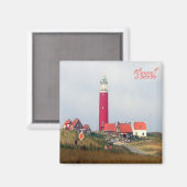 zNL023 TEXEL LIGHTHOUSE Frisian Islands, Fridge Magneet (Voorkant / Achterkant)