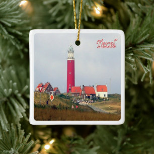 zNL023 TEXEL LIGHTHOUSE Frisian Islands, Keramisch Ornament