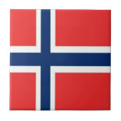 zNO001 NOORSE VLAG, Noorwegen, Tegeltje (Voorkant)
