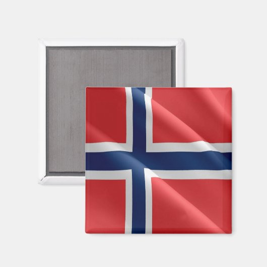 zNO002 NORWEGSE WARE FLAG, Noorwegen, Fridge Magneet (Voorkant / Achterkant)