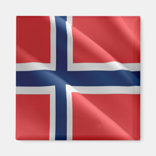 zNO002 NORWEGSE WARE FLAG, Noorwegen, Fridge Magneet