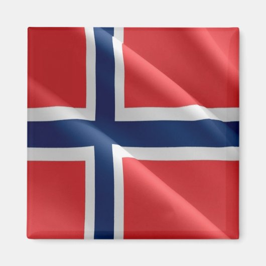 zNO002 NORWEGSE WARE FLAG, Noorwegen, Fridge Magneet (Voorkant)