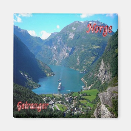 zNO005 GEIRANGER, Noorwegen, Europa, Fridge Magneet (Voorkant)