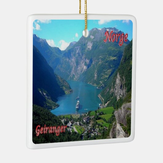 zNO005 GEIRANGER, Noorwegen, Europa, Keramisch Ornament (Rechts)