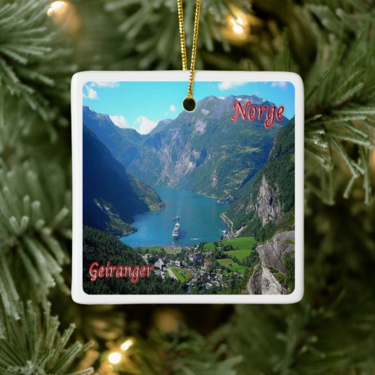 zNO005 GEIRANGER, Noorwegen, Europa, Keramisch Ornament (Boom)
