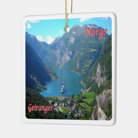 zNO005 GEIRANGER, Noorwegen, Europa, Keramisch Ornament (Links)