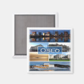 zNO006 OSLO, Noorwegen, Europa, Fridge Magneet (Voorkant / Achterkant)