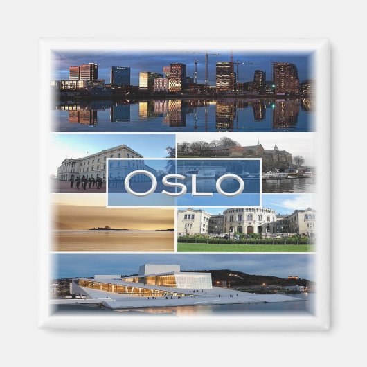 zNO006 OSLO, Noorwegen, Europa, Fridge Magneet (Voorkant)
