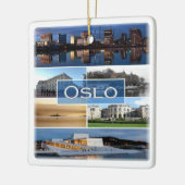 zNO006 OSLO, Noorwegen, Europa, Keramisch Ornament (Links)