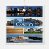 zNO006 OSLO, Noorwegen, Europa, Keramisch Ornament (Achterkant)