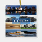 zNO006 OSLO, Noorwegen, Europa, Keramisch Ornament (Voorkant)