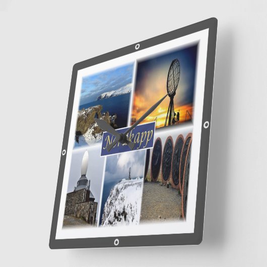 zNO007 NORDKAPP NORTH CAPE, Noorwegen, Europa, Vierkante Klok (Hoek)