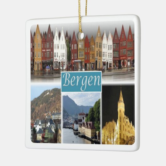 zNO009 BERGEN, Noorwegen, Europa, Keramisch Ornament (Links)