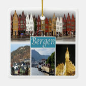 zNO009 BERGEN, Noorwegen, Europa, Keramisch Ornament (Achterkant)