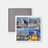 zNO011 OSLO, Noorwegen, Europa, Fridge Magneet (Voorkant / Achterkant)