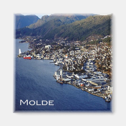 zNO012 MOLDE, Noorwegen, Europa, Fridge Magneet (Voorkant)