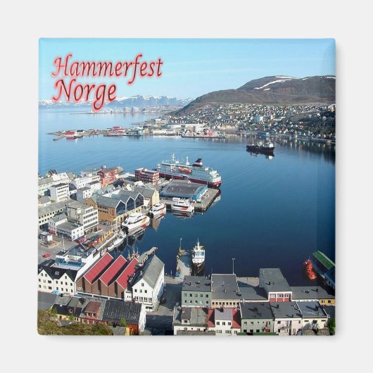zNO016 HAMMERFEST, Noorwegen, Europa, Fridge Magneet (Voorkant)