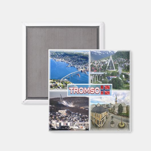 zNO017 TROMSO Artic Cathedral, Noorwegen, Fridge Magneet (Voorkant / Achterkant)