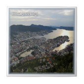 zNO018 BERGEN panorama, Noorwegen, Europa, Tegeltje (Voorkant)